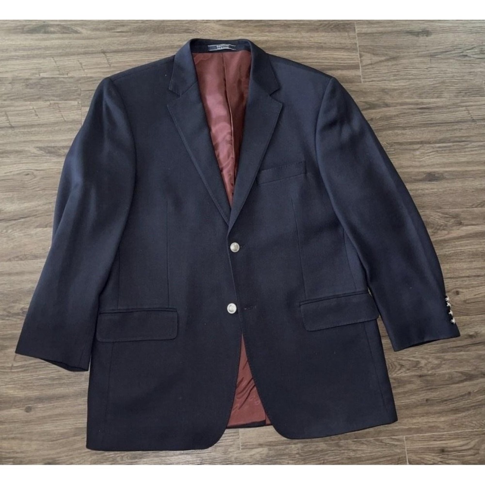 Arnold Brant Blazer Mens 42R Blue 100% Wool‎ Loro Piana Fabric Sport Coat Canada